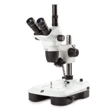 NexiusZoom EVO Trinocular Stereo Microscope Euromex Zoom 6.7x–45x with Column Stand and Mirror LED Illumination