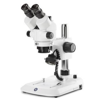 Trinocular Zoom Stereo Microscope 7x–45x with Incident and Transmitted LED Illumination